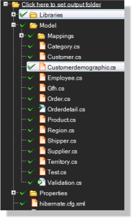 File generation treeview