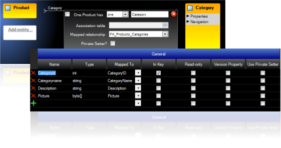 Advanced property grid and on-diagram editing.